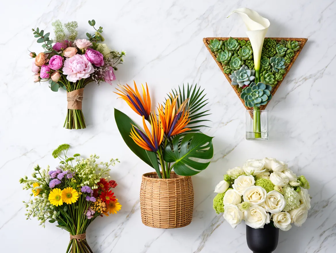 Variety of bouquet styles